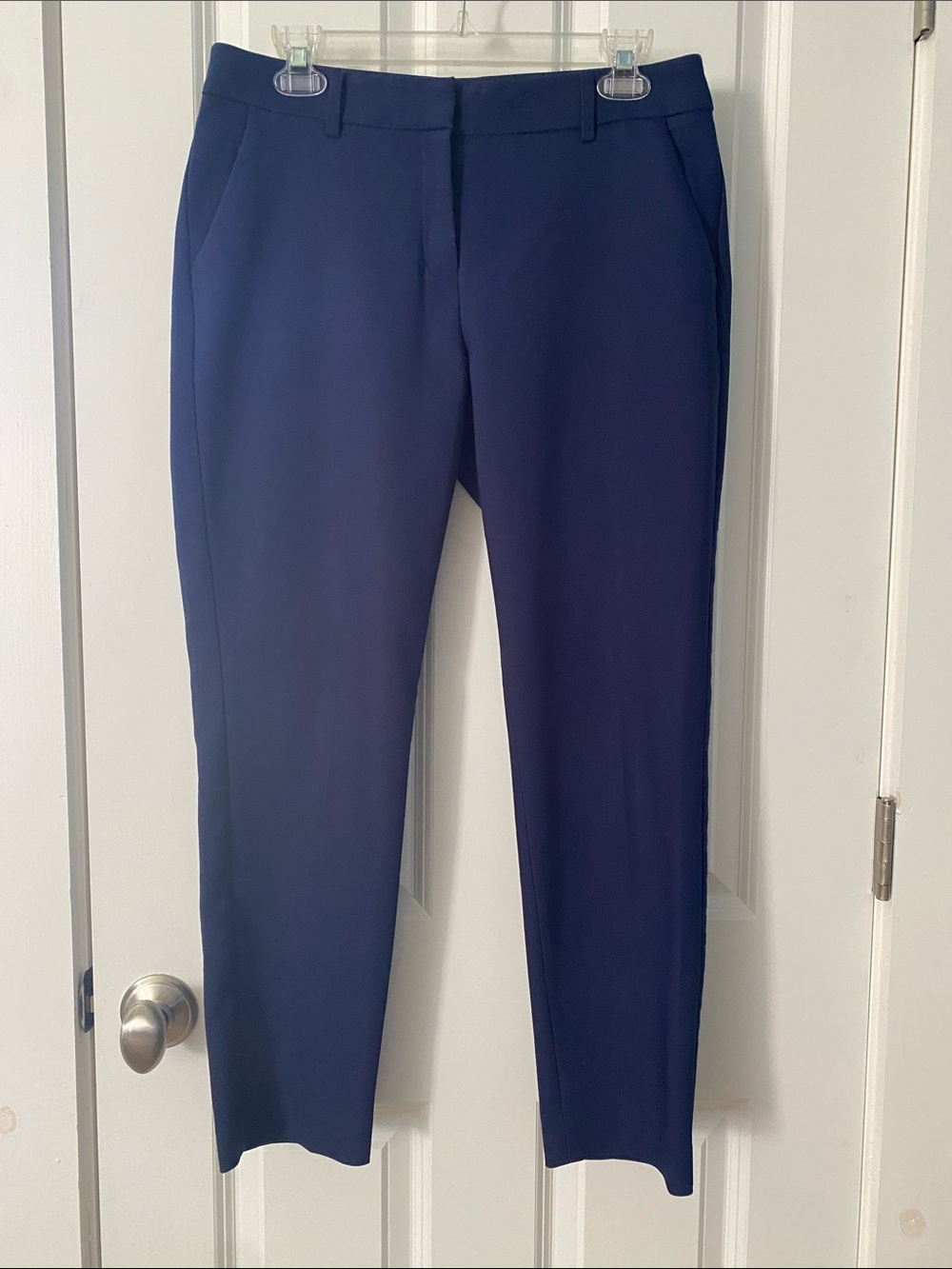 Express Columnist Navy Cropped Dress Pants, Womens 6R